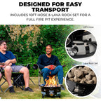 Outland Living Portable Propane Fire Pit, 19-Inch, 58,000 Btu Smokeless Gas Firebowl | Perfect For Camping, Patio, Backyard, Tailgating, Deck, Rv| Black 823 Standard
