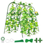 Cucumber Trellis For Raised Bed,U-Shape Garden Trellis For Climbing Plants Outdoor, Metal Arch Vegetables Trellis, Plant Support For Vine (Green, 47.2X47.2 X21.6)