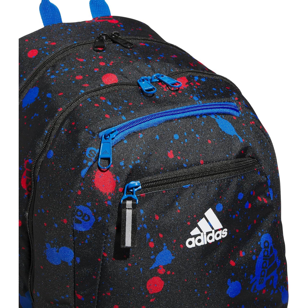 Adidas Foundation Backpack, Splatter Black/Bright Royal Blue, Osfa