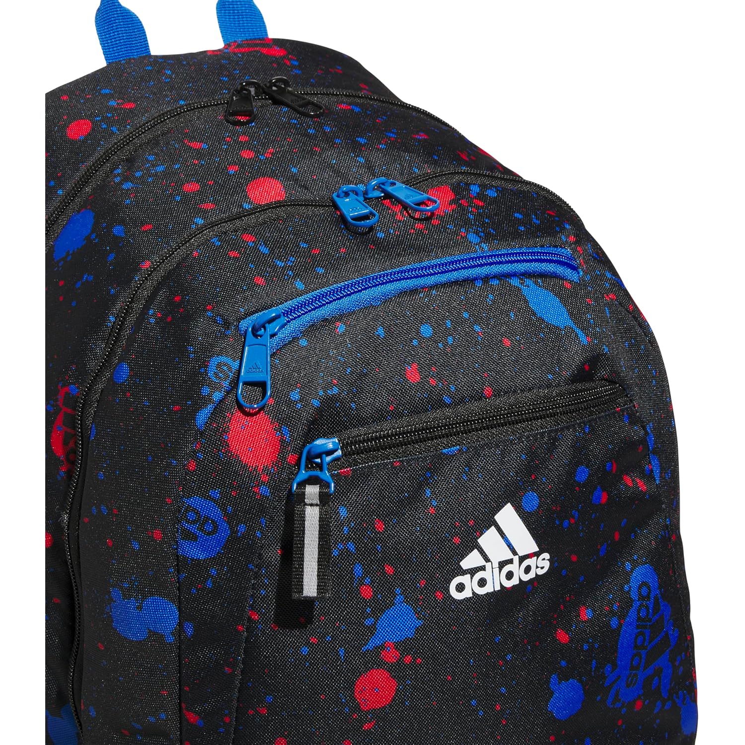 Adidas Foundation Backpack, Splatter Black/Bright Royal Blue, Osfa