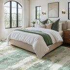 BEIMO Area Rugs 5x7 for Living Room Bedroom, Modern Abstract Machine Washable Large Light Green Rug Soft Rug, Low Pile Floor Carpet with Non Slip Backing for Dining Room