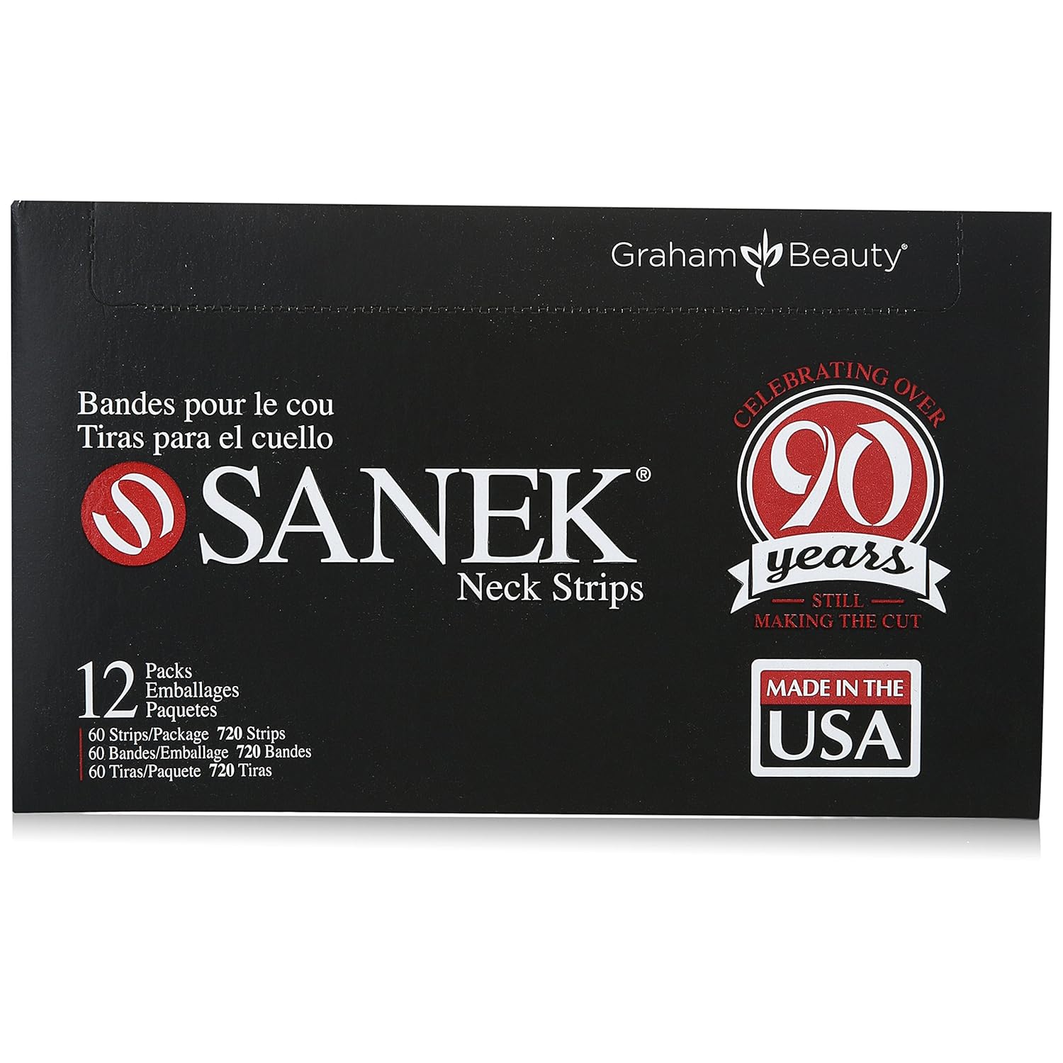 Sanek Display Neck Strips, 60 Count, Pack of 12