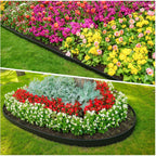 Mixc 100Ft Landscape Edging Kit With 150 Spikes, Not Digging Flexible Plastic Edge Border For Landscaping, Lawn, Garden, Flower Beds, Yard, Paver, Playground, Pathway,3Pack, 33Ft Each,1.5In High