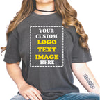 Comfort Colors Custom Shirts For Women Men, Personalized Image-Text For Your Company/Wedding/Greetings With Digital Printing Shirt,Customized Your Photo Shirts,Personalized Design With Logo Image