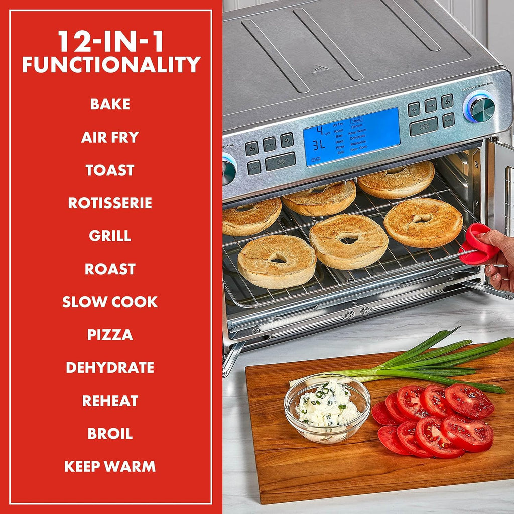 Emeril Lagasse Dual Zone 360 Air Fryer Oven Combo With French Door, 25 Qt Extra Large, Cook Two Foods In Different Ways, Up To 60% Faster From Frozen To Finish