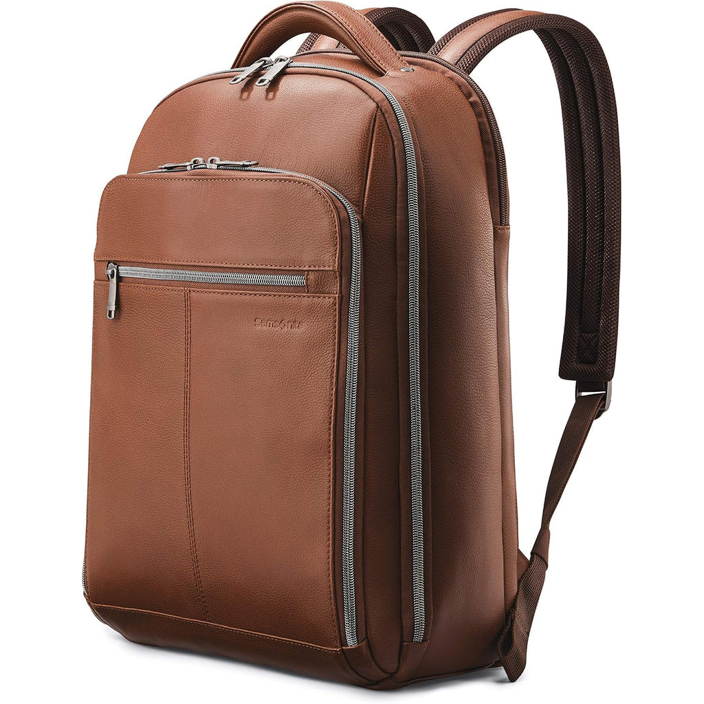 Samsonite Classic Leather Backpack, Cognac , One Size
