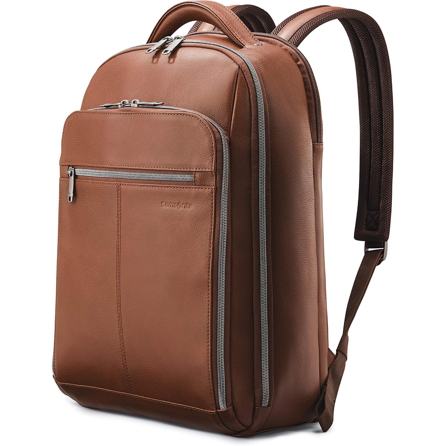 Samsonite Classic Leather Backpack, Cognac , One Size