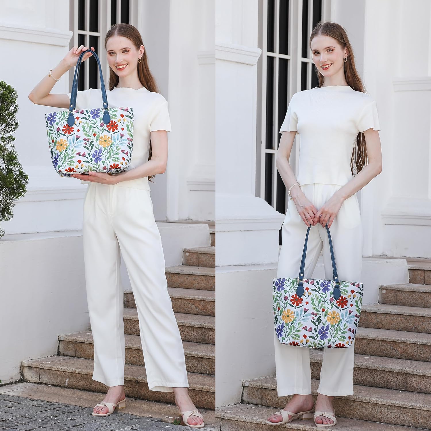 Tote Bags For Women, Tote Purse, Nylon Tote Bag, With Zipper And Pockets, Waterproof