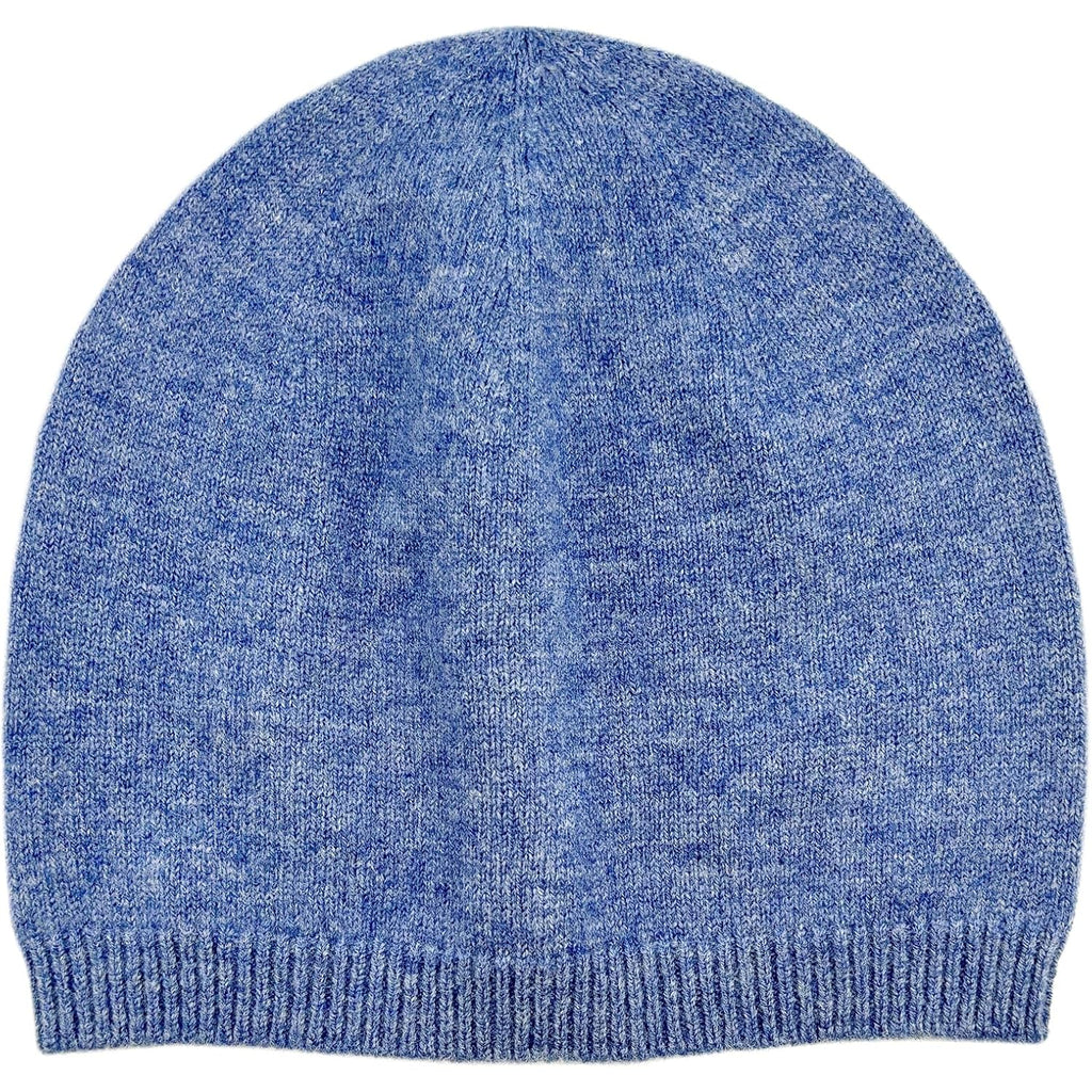 100% Superfine Merino Wool Beanie Hat Winter Warm-2PLY Unisex-Men and Women Skull Cap Toque Blue