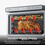 Ninja Air Fryer & Toaster Oven Combo | 10-In-1 Prestige Smart Xl Countertop Oven | Bake Up To 20 Cookies, Fit Up To A 12Lb Turkey | Pizza, Toast, Bake, Dehydrate | 1800 Watt | Stainless Steel | Dt501