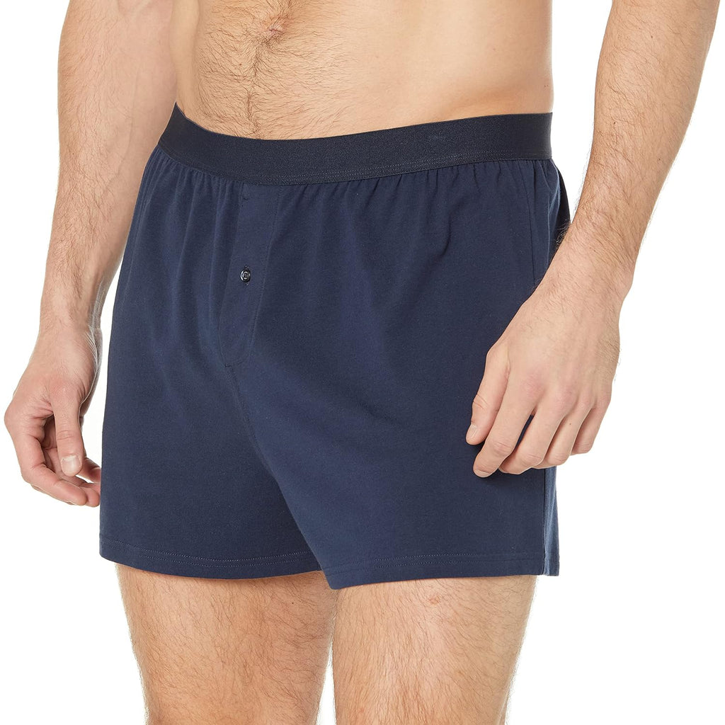 Amazon Essentials Men'S Breathable Cotton Jersey Boxer Shorts, Soft Relaxed Fit For All-Day Comfort, Pack Of 5