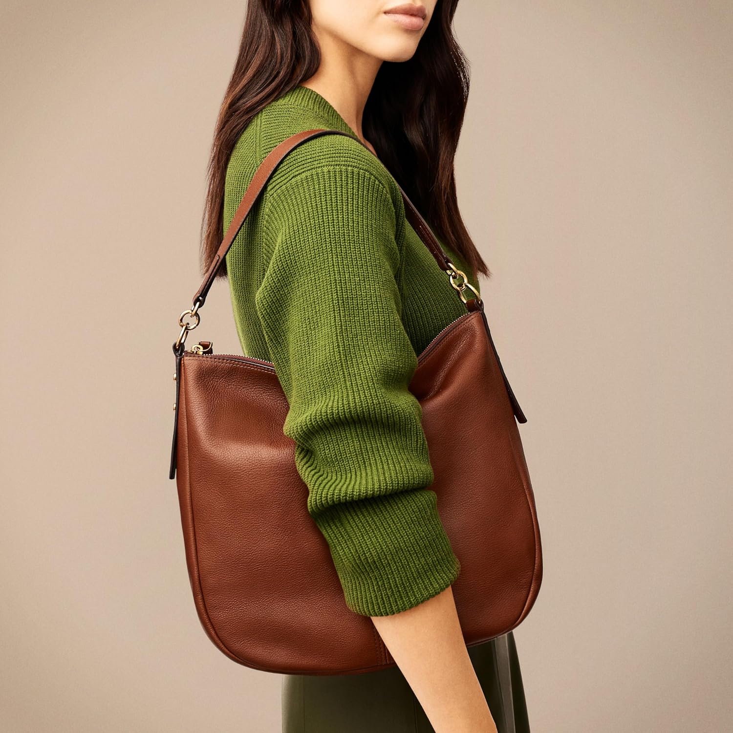 Fossil Women'S Jolie Leather Hobo Purse Handbag For Women