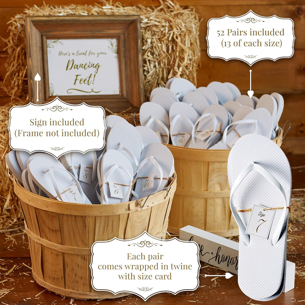 Orca Bulk Flip Flops For Wedding Guests | 52 Pack Wholesale Wedding Sandals