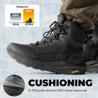 Nortiv 8 Men'S Tactical Hiking Lightweight Cushion Sole For Work All Day Side Zipper Motorcycle Combat Military Boot Arch Support 8 Inches Terrascope