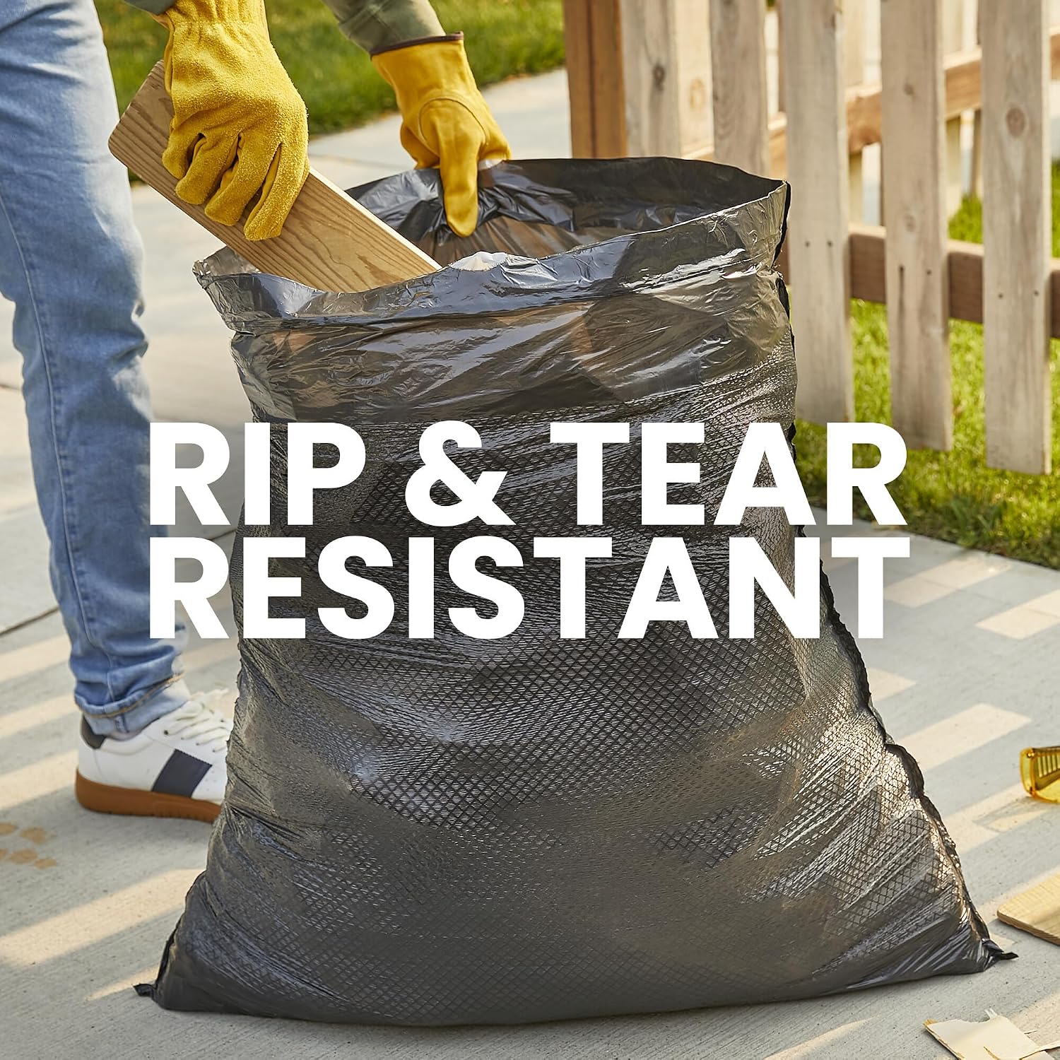Glad Forceflex Heavy Duty Trash Bags, Rip And Tear Resistant, Unscented Black X-Large Garbage Bags, Odor Control, 30 Gallon Trash Bags, 25 Count