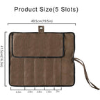 Vruifa Chef’S Knife Roll Bag, Portable Canvas Cases, Chef Bag With 5 Slots Pockets Can Hold Kitchen Knife Tools Up To 15 Inch