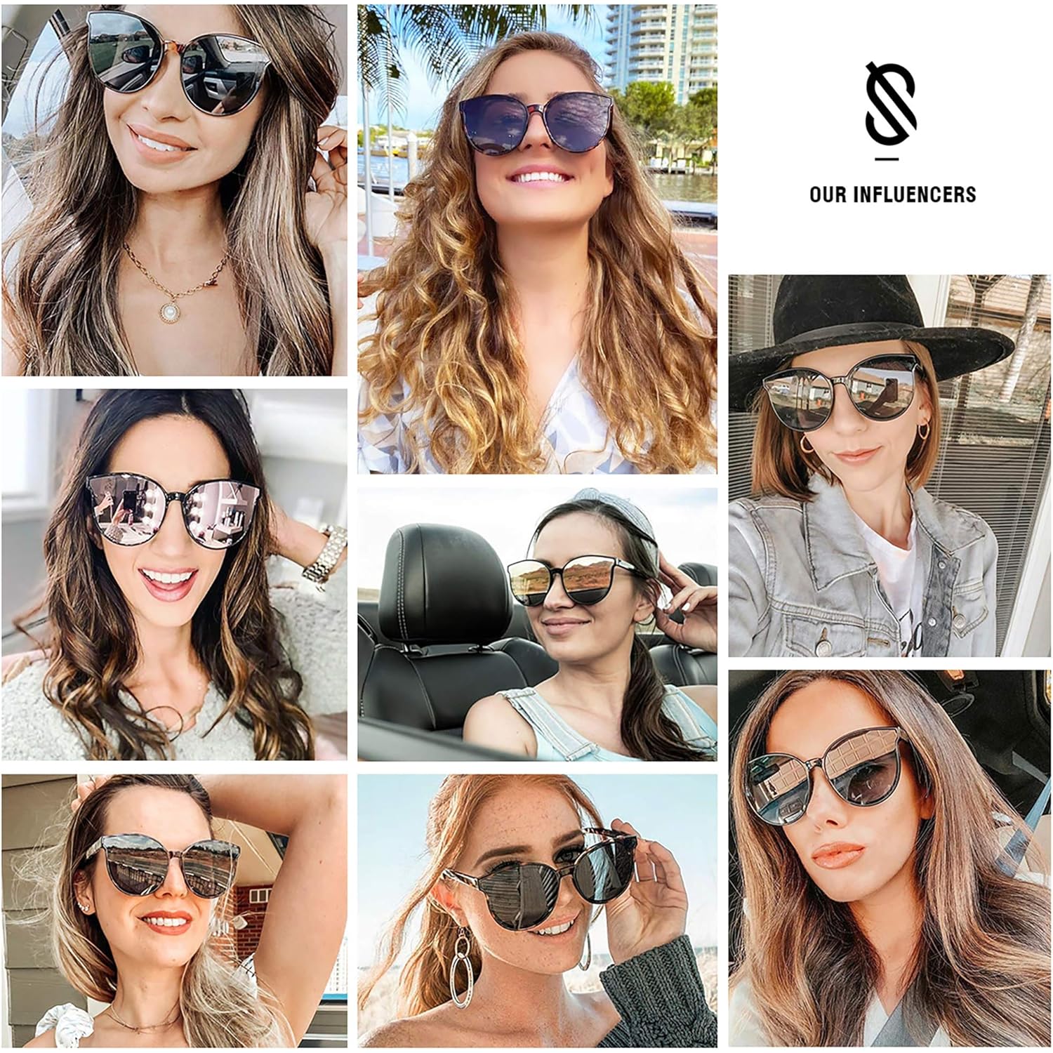 SOJOS Fashion Round Sunglasses for Women Men Oversized Vintage Shades SJ2057