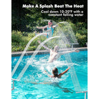 Adjustable Dual Spray Pool Fountain For Above Ground & Inground Pools | Waterfall Pool Sprinkler Fountain, 360° Adjustable Direction And Height, Pool Cooling, Cross And Parallel Spray Modes