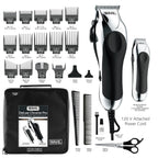 Wahl Clipper USA Deluxe Corded Chrome Pro, Complete Hair and Trimming Kit, Includes Corded Clipper, Cordless Battery Trimmer, and Styling Shears, for a Cut Every Time - Model 3029682