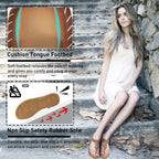 Aomigoct Sandals Women Flat Shoes: Dressy Summer Bohemian Flats Shoes For Women Sandals Comfortable Ankle Strap Outdoor Walking