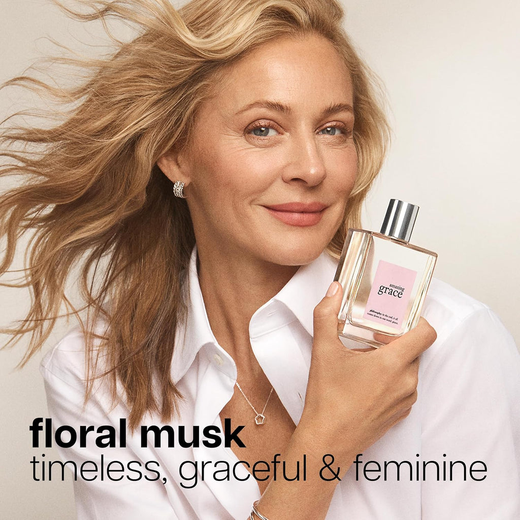 philosophy amazing grace perfume- clean & floral women's perfume - with notes of bergamot, muguet & musk - long lasting fragrance