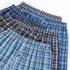 Men'S Underwear Woven Boxers For Men Pack Cotton Boxer Shorts Elastic Waistband