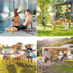 Standing Misters For Outside Patio, Adjustable Height 5.3 Ft Stand Misting System For Cooling Outdoor, Portable Water Mister For Mist Playing, Patio Cooling, Backyard, Porch, Sprinkler