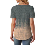 Womens T Shirts Short Sleeve Tops Dressy Casual Blouses Spring Summer Outfits Flowy Pleated Front Scooped Neck
