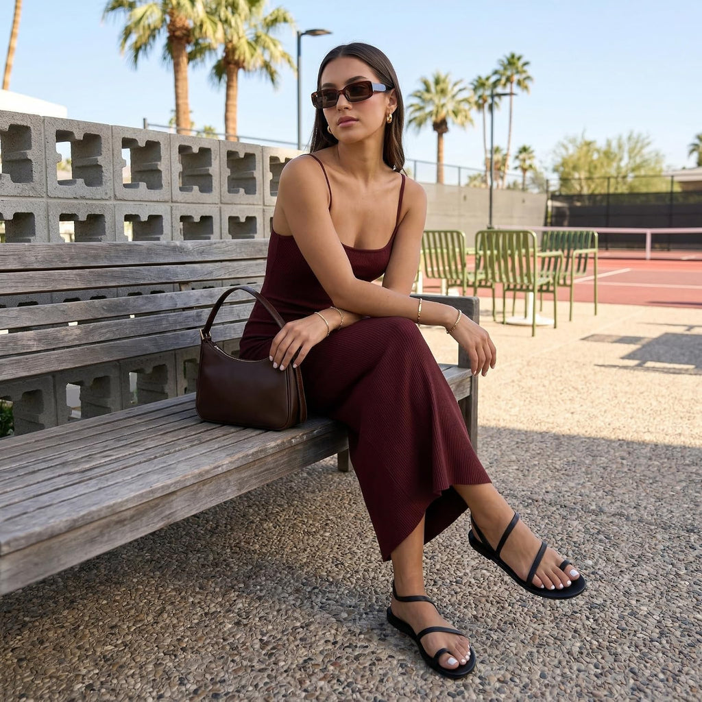 Cushionaire Chai Strappy Flip Flops For Women, Comfortable Casual Women Sandals With Memory Foam