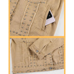 Women'S Long Sleeve Rivet Studded Denim Jacket Casual Washed Short Jean Coat Western Outfits
