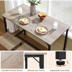 Yaheetech 3 Piece Dining Table Set, 47.5" Industrial Pub Table Set, Counter Height Kitchen Table With Bar Stools Set Of 2, For Small Space, Apartment