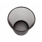 Seville Classics 2-Pack Steel Mesh Round Trashcan Wastebasket for Trash or Recycle in The Home, Office, or Garage, Black, 6 Gallon
