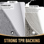 OLANLY Thick Bathroom Rugs 30x20, Extra Soft Absorbent Chenille Bath Rugs, Rubber Backing, Machine Wash Dry, Bath Mats for Bathroom Floor, Tub and Shower, Home Decor Accessories, Grey