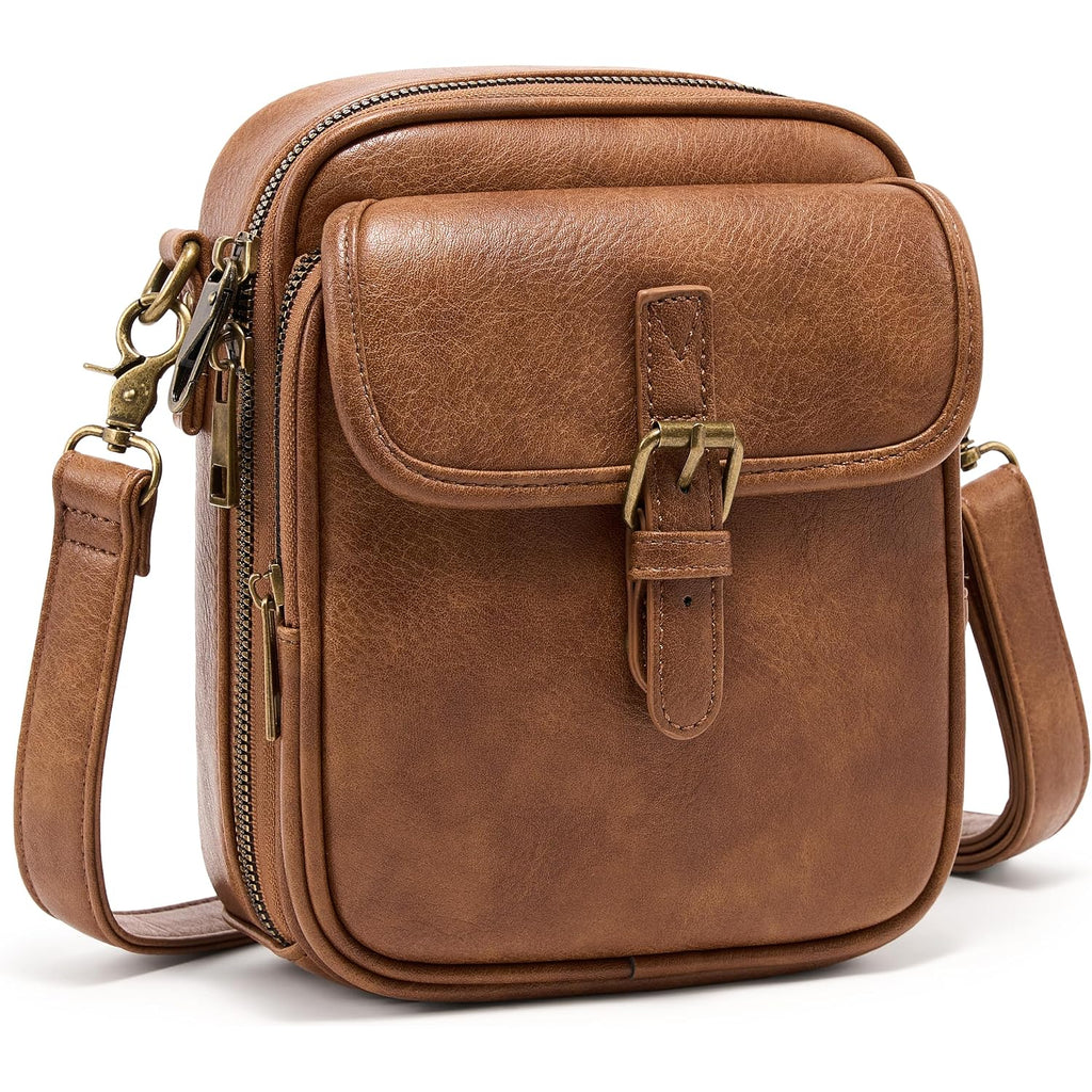Small Crossbody Bag For Women With Card Slots Vegan Leather Messenger Bag Men Wallet, Cross Body Anti-Theft Shoulder Purse