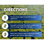 Crystal Plex - Lake And Pond Algaecide Treatment - Liquid Copper Algaecide Kills And Prevents Various Types Of Algae (Planktonic, Filamentous, Chara) - 1 Gallon Treats Up To 1 Acre