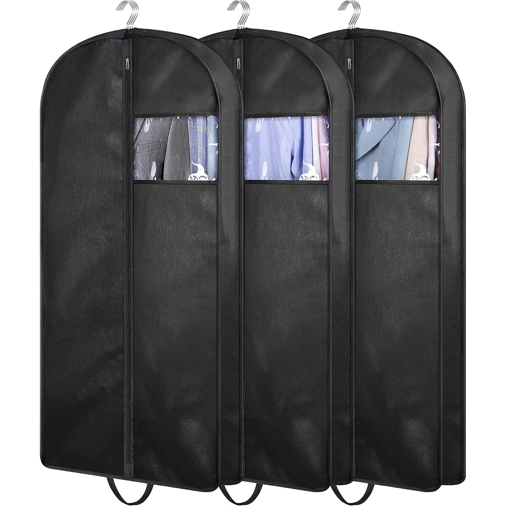 43" Suit Bags For Closet Storage And Travel, Gusseted Hanging Garment Bags For Men Suit Cover With Handles For Clothes, Coats, Jackets, Shirts（3 Packs）