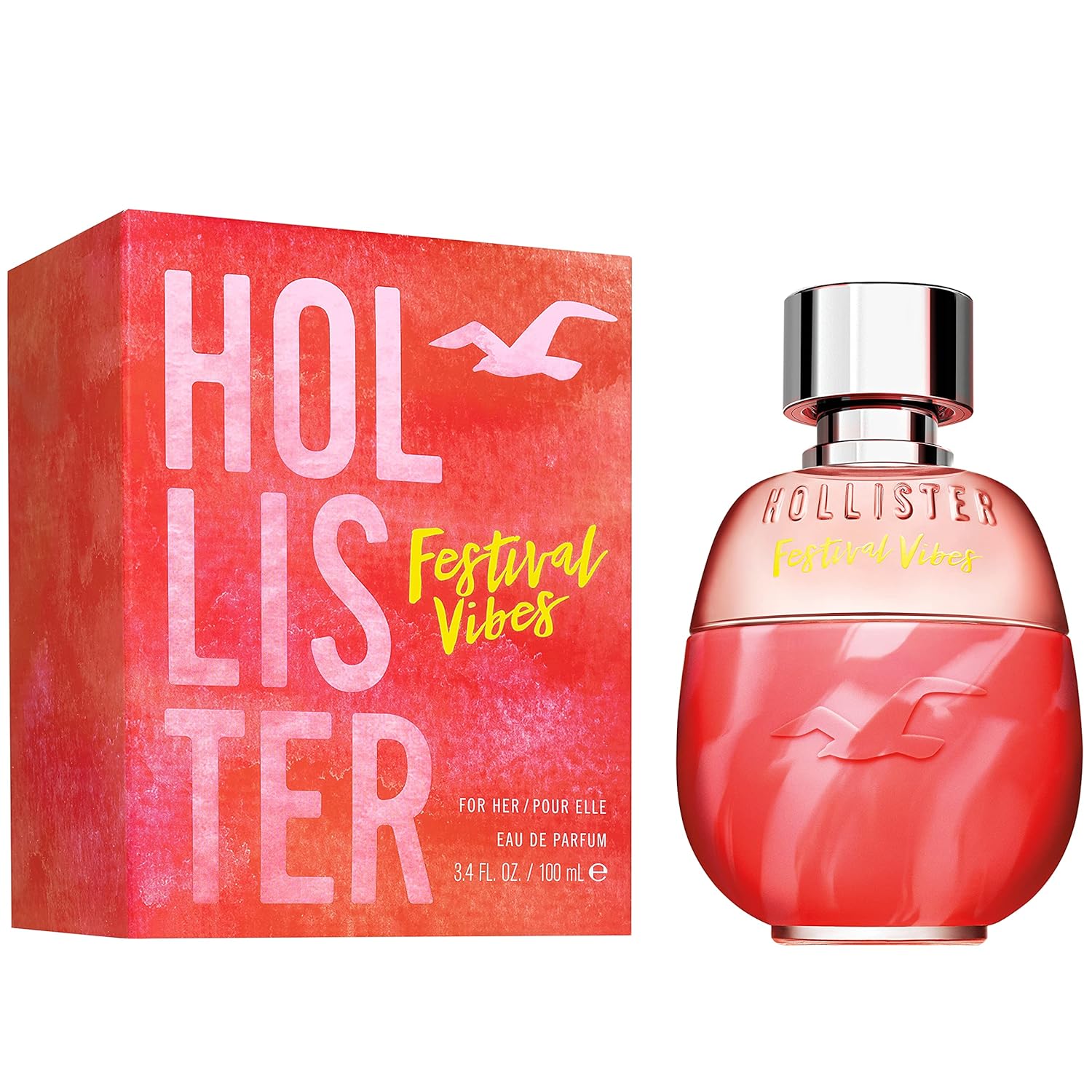 Hollister Festival Vibes Eau de Parfum Spray for Women, 3.4 Ounce
