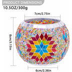 Rancco Handmade Mosaic Glass Tealight Candle Holder Set - 4 Pack with 10.5 oz Long-Lasting Soy Wax Scented Candles - Perfect Aromatherapy Gifts for Women, Moms, Birthdays, Spa Days, and Christmas