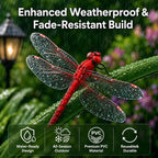 8 Pack 3D Dragonfly Clips, Realistic Fake Dragonflies With Stakes