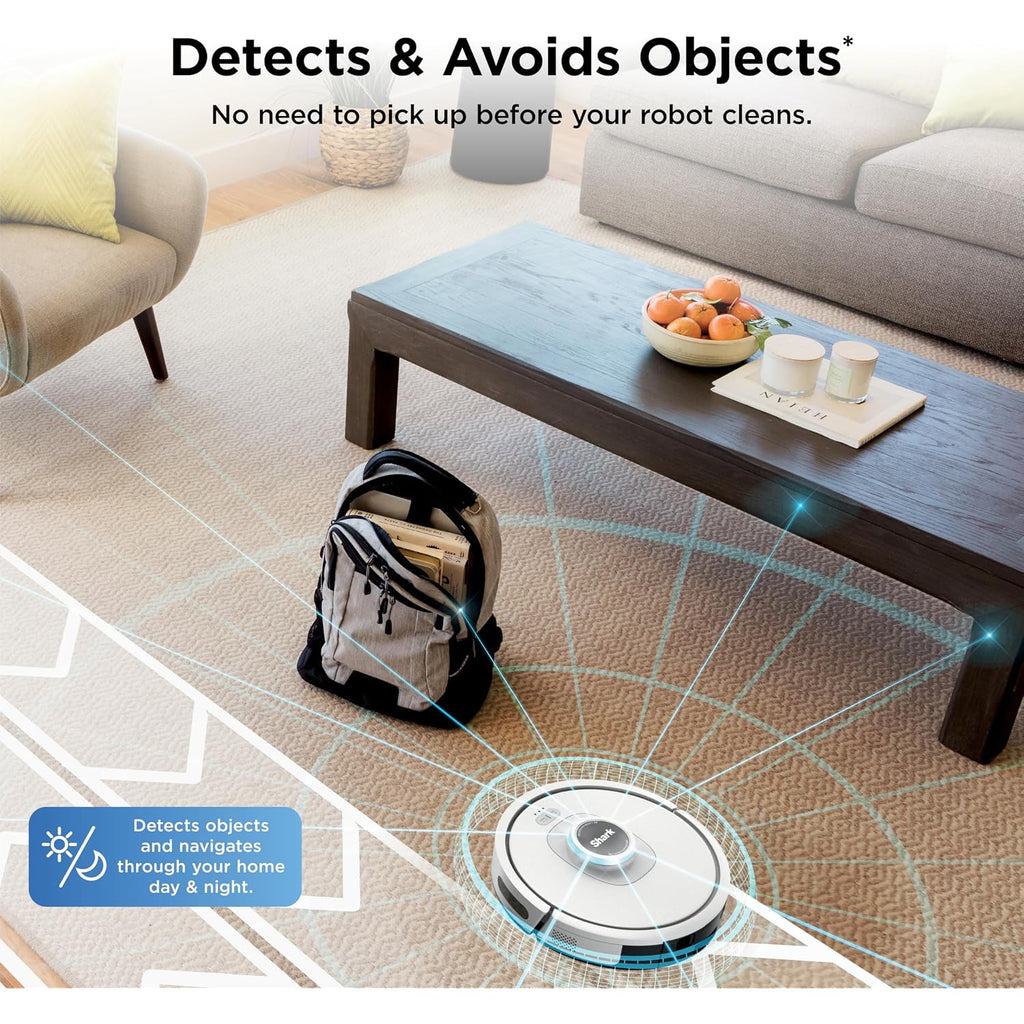 Shark Matrix Clean | Robot Vacuum Cleaner With Powerful Suction For Pet Hair, Rugs, Carpets & Hard Floors | Self-Empty Base | 60-Day Capacity | Voice Control | Lidar Navigation | White | Av2511Ae