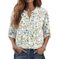 LOMON Women's Button Down Shirts 3/4 Length Sleeve Tops Casual Work Shirt with Pocket S-XXL