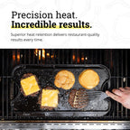Lodge Pro-Grid Reversible Grill/Griddle - 20 Inches X 10.5 Inches - Dual-Sided Cast Iron Griddle - Double Burner Grill - Even Heat Distribution - Pfas-Free Non-Toxic Cookware