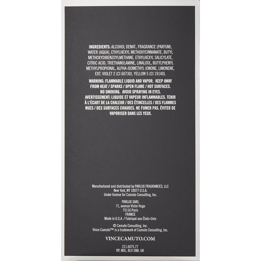 Vince Camuto Eau De Toilette Spray Cologne For Men, Fresh And Woody Scent, Notes Of Bergamot, Sensual Leather, Vetiver, Rich Musk, Long Lasting Fragrance