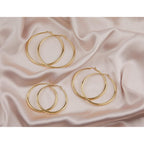 MILLA 14K Gold Hoop Earrings For Women, Silver Hoop Earrings & Rose Gold Earrings with Graduated Curvature