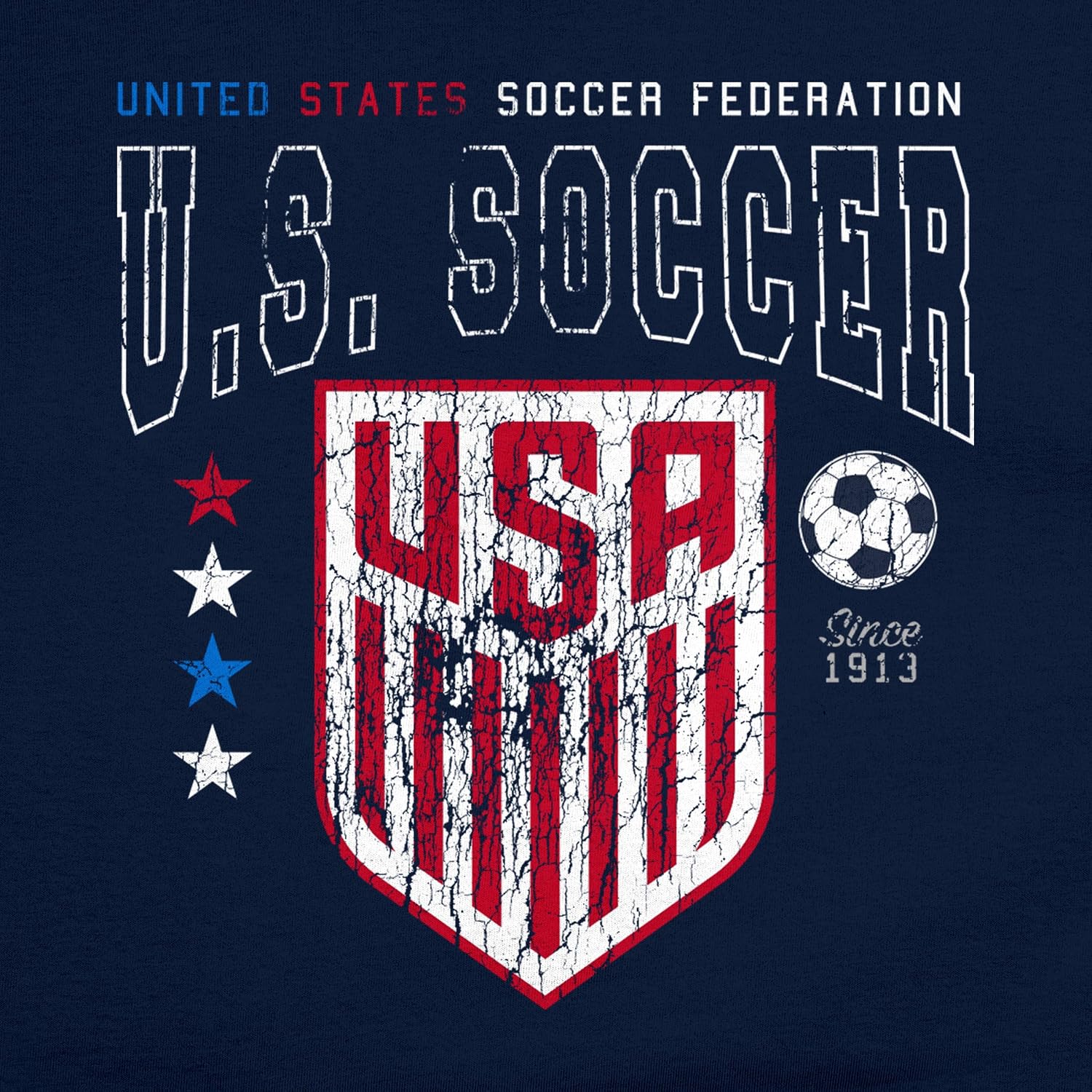Icon Sports Officially Licensed Us Soccer Federation Cotton T-Shirt - Unisex Adult