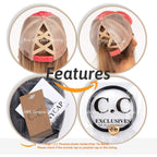 C.C Ponycap Messy High Bun Ponytail Adjustable Glitter Mesh Trucker Baseball Cap A Elastic Band-black