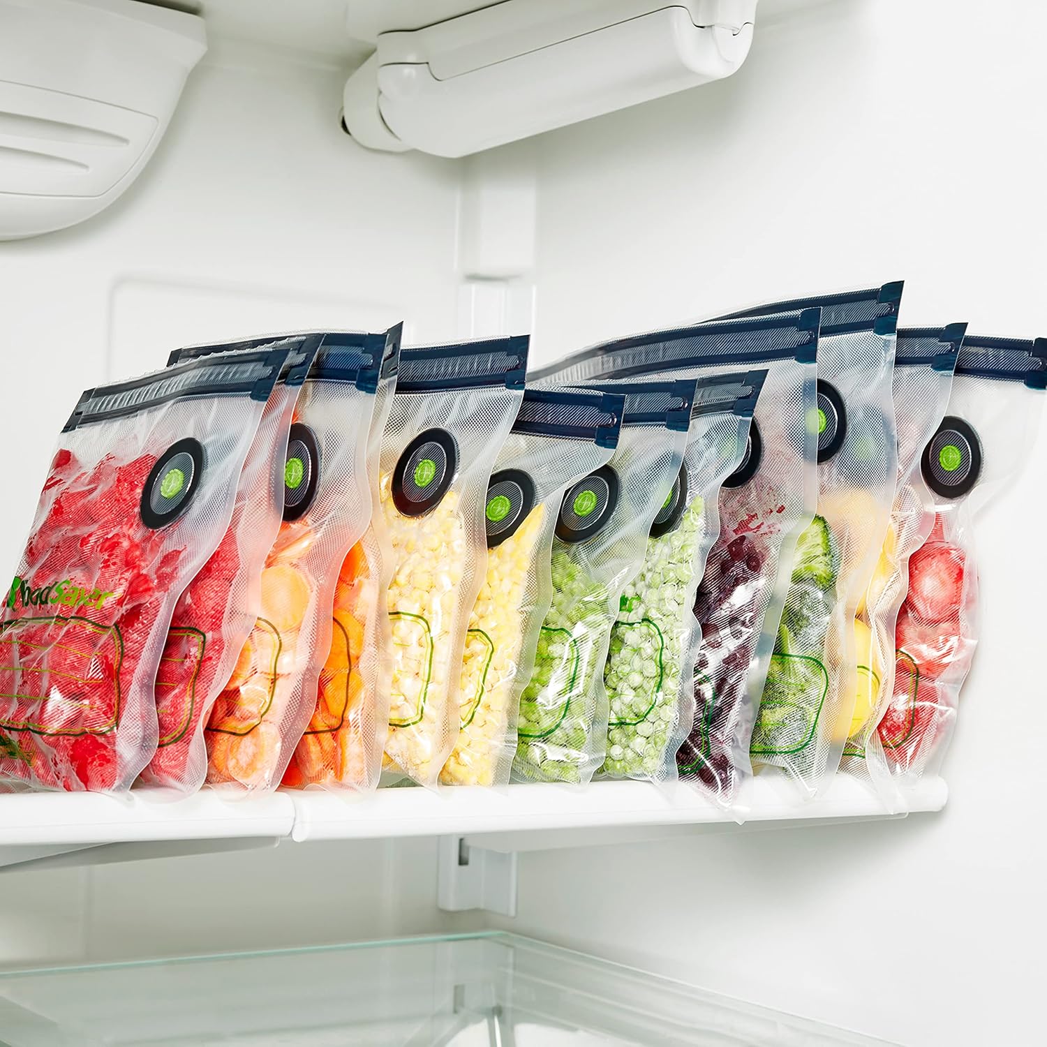 Foodsaver Reusable Quart Vacuum Zipper Bags, 10 Count, Bpa-Free, Microwave Safe, Leakproof
