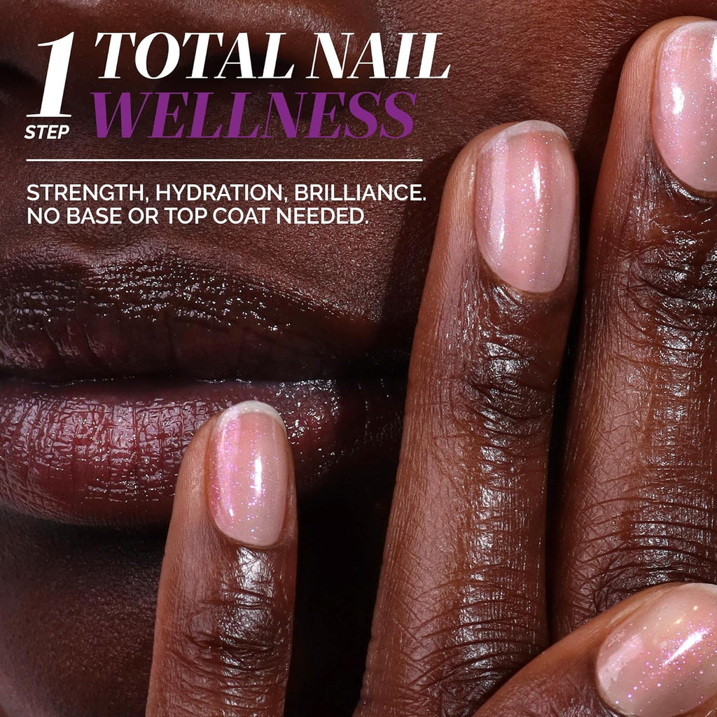 LONDONTOWN Glow Getter Nail Luminizer – One-Step Nail Treatment with Hexanal & Shimmer for Stronger, Healthier, Glossier Nails, No Base or Top Coat Needed, 0.4 Fl Oz