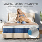Queen Mattress Medium Firm 12 Inch Hybrid Mattress,Certified Safe Foams & Fabric For Cooling Motion Isolation & Breathable Sleep, Pressure Relief, Fiberglass Free