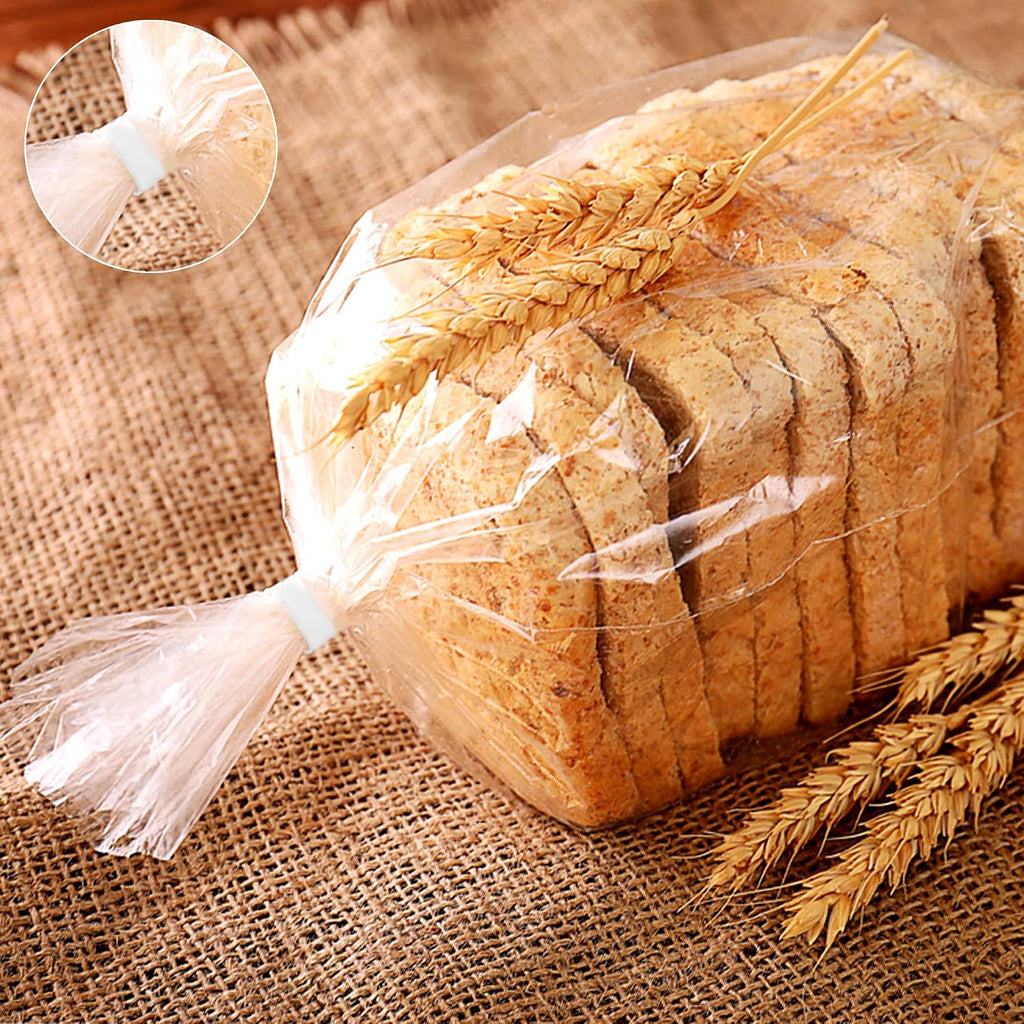 100 Pieces 5" Reusable White Paper Bread Twist Ties, White Twist Ties Bag Ties For Bags Bread Wire Ties Reusable Twist Tie For Treat Party Cello Candy Bread Coffee Bags Cake Pops